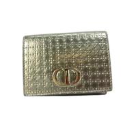 Pre-owned Leather wallets Dior Vintage , Yellow , Dames