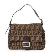 Pre-owned Canvas shoulder-bags Fendi Vintage , Brown , Dames