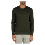 Premium Wollen Crewneck Trui Replay , Green , Heren