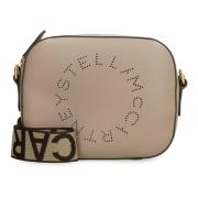 Geperforeerde Logo Schoudertas Stella McCartney , Beige , Dames