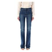 Stone Washed Flared Denim Jeans Tom Ford , Blue , Dames