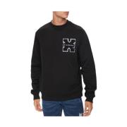 Katoen-Polyester Sweatshirt John Richmond , Black , Heren