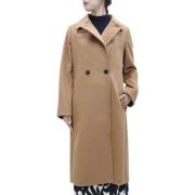 Zuivere Wollen Jas Max Mara , Brown , Dames