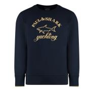 Klassieke Katoenen Crew-Neck Sweatshirt Paul & Shark , Blue , Heren