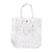 Tote Tas met Hart Motief in Wit Dolce & Gabbana , White , Dames