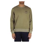 Katoenen ronde hals sweatshirt comfort fit Aeronautica Militare , Gree...