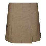 Drapey Melange Mini Rok Ganni , Beige , Dames