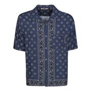 Paisley Bowling Shirt Palm Angels , Blue , Heren