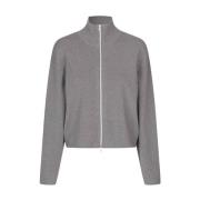 Opaya Gebreide Rits Vest Second Dames , Gray , Dames