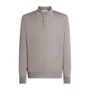 Grijze Polo met Lange Mouwen PT Torino , Gray , Heren