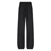 Kasjmier en Zijde Trainingspak Stijl Broek Laneus , Black , Dames