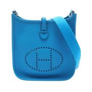 Pre-owned Leather shoulder-bags Hermès Vintage , Blue , Dames