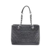 Pre-owned Leather totes Chanel Vintage , Black , Dames