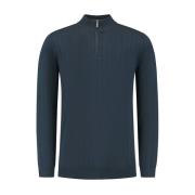 Gebreide Halfzip Trui Pure Path , Blue , Heren