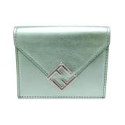 Pre-owned Leather wallets Fendi Vintage , Green , Dames