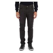 Slim Fit Broek met Alcantara Inzetstukken Jeckerson , Brown , Heren