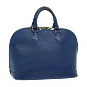 Pre-owned Leather handbags Louis Vuitton Vintage , Blue , Dames