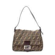 Pre-owned Canvas shoulder-bags Fendi Vintage , Brown , Dames