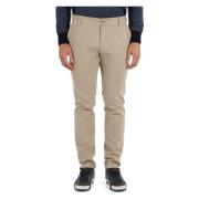 Slim Fit Chino Broek van Stretchkatoen Jeckerson , Beige , Heren