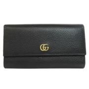 Pre-owned Leather wallets Gucci Vintage , Black , Dames