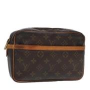 Pre-owned Canvas clutches Louis Vuitton Vintage , Brown , Dames