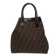 Pre-owned Canvas handbags Fendi Vintage , Brown , Dames