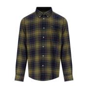 Fortrose Tartan Groen Blauw Overhemd Barbour , Green , Heren