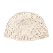 Witte Gebreide Beanie Muts Jan-Jan VAN Essche , Beige , Heren