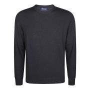 Merino Crew Neck Sweater Drumohr , Gray , Heren