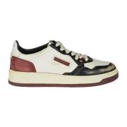 Vintage laag uitgesneden beige leren sneakers Autry , Multicolor , Her...