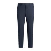 Blauwe Wol Slim Broek PT Torino , Blue , Heren