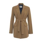 Bruine Blazer voor Vrouwen Aw24 Ottod'Ame , Brown , Dames