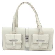 Pre-owned Leather chanel-bags Chanel Vintage , White , Dames