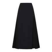 Geplooide Maxi Rok van Katoen Studio Nicholson , Black , Dames