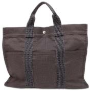 Pre-owned Canvas totes Hermès Vintage , Gray , Dames