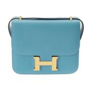 Pre-owned Fabric shoulder-bags Hermès Vintage , Blue , Dames