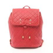 Pre-owned Canvas chanel-bags Chanel Vintage , Red , Dames