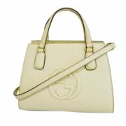 Pre-owned Leather gucci-bags Gucci Vintage , Beige , Dames