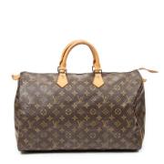 Pre-owned Coated canvas handbags Louis Vuitton Vintage , Brown , Dames