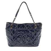 Pre-owned Leather chanel-bags Chanel Vintage , Blue , Dames