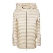 Gewatteerde Parka Wintermode Vrouwen Save The Duck , Beige , Dames