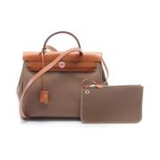 Pre-owned Leather handbags Hermès Vintage , Brown , Dames