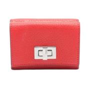 Pre-owned Leather wallets Fendi Vintage , Red , Dames