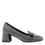 Strass Tina Pump met Metalen Gesp Bibi Lou , Gray , Dames