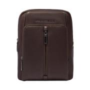 Donkerbruine Crossbody Tas met iPad® Zak Piquadro , Brown , Heren