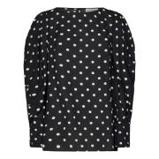 Zwarte polka dot blouse Aw24 Nina Ricci , Black , Dames