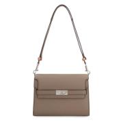 Leren schoudertas met klep sluiting Tory Burch , Brown , Dames