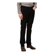 Fluweel Slim-Fit Jeans Massimo Alba , Black , Heren