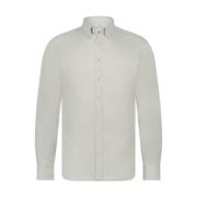 Effen Fishb Lange Mouw Shirt State of Art , White , Heren