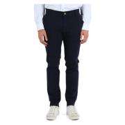 Slim Fit Chino Broek in Stretchkatoen Jeckerson , Blue , Heren